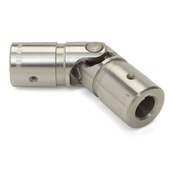 Single U-Joint, 5/8" x 5/8" Bores, 1.245" OD, Stainless